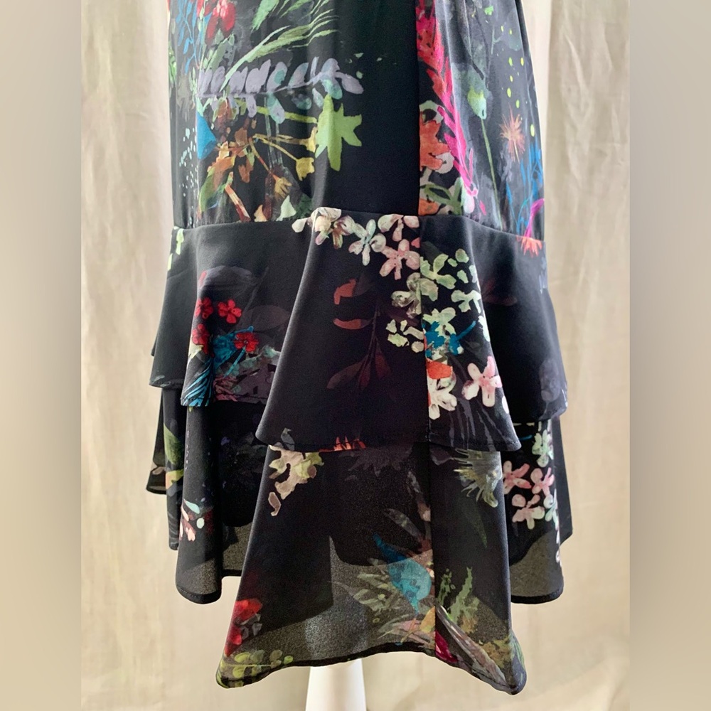NWOT Parker Mini Long Sleeve Black Floral Dress Size XS - Picture 13 of 16